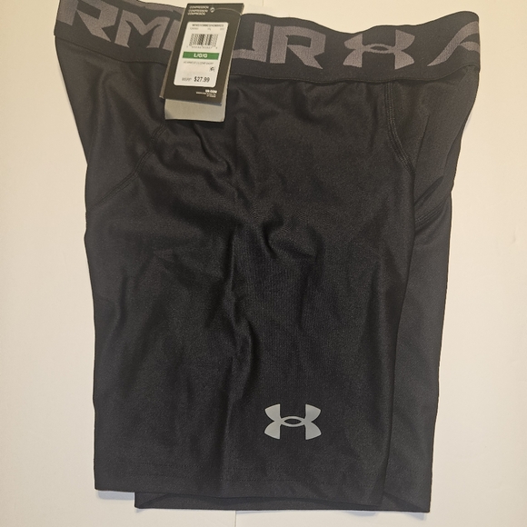 Men's Under Armour 1289566 UA HeatGear Armour Black Compression Shorts - Picture 9 of 15